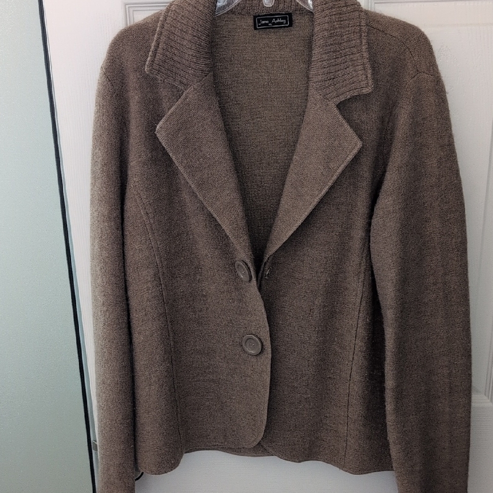 Brown Knit Blazer